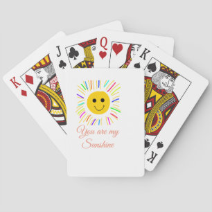 you are my sunshine yellow orange sun rays add nam playing cards