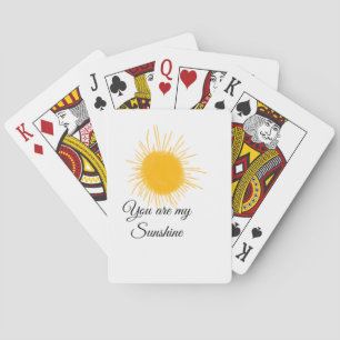 you are my sunshine yellow orange sun rays add nam playing cards