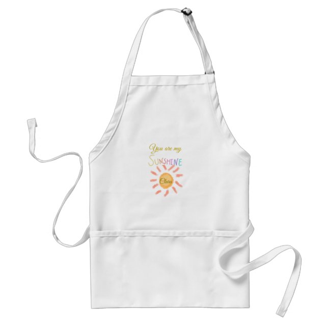 you are my sunshine yellow orange sun rays add nam standard apron (Front)