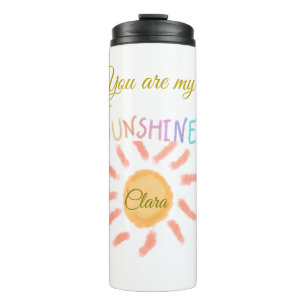 you are my sunshine yellow orange sun rays add nam thermal tumbler