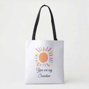 you are my sunshine yellow orange sun rays add nam tote bag