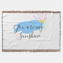 you are my sunshine yellow orange sun rays clouds