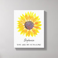 You Are My Sunshine Yellow Sunflower Personalized