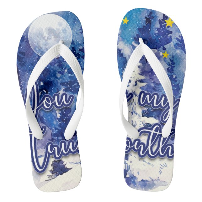 You Are My True North Flip Flops (Footbed)