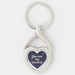 You Are My Universe – Romantic Galaxy Heart Keycha Keychain