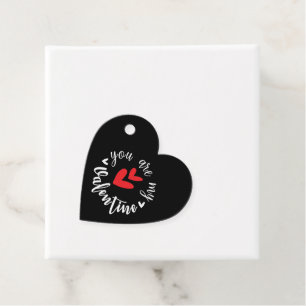 You are my Valentine, two little hearts Favour Tags