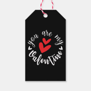 You are my Valentine, two little hearts Gift Tags