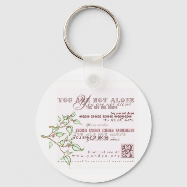 You are not alone keychain (Front)