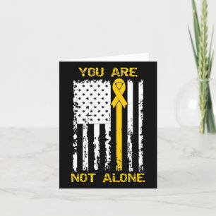 You Are Not Alone Suicide Prevention Awareness Yel Card