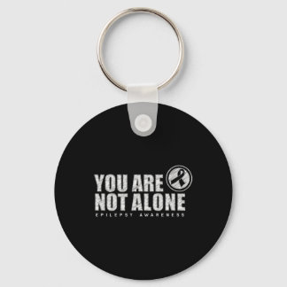 You Are Not Alone Wear Purple Day Epilepsy Awarene Keychain