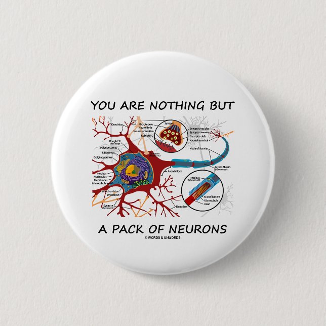 You Are Nothing But A Pack Of Neurons (Synapse) 2 Inch Round Button (Front)