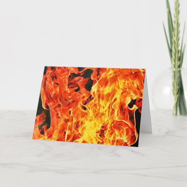 You Are On Fire Congratulations Note Card (Front)