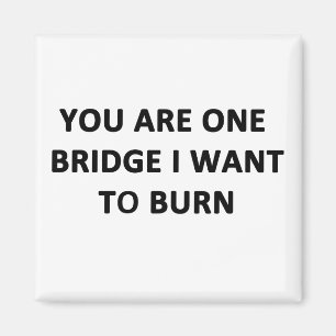 You Are One Bridge I Want to Burn Magnet