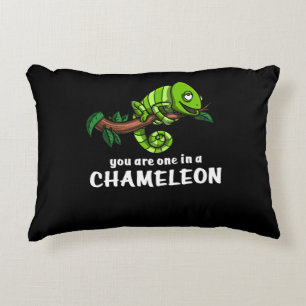 You Are One In A Chameleon Funny Lizard Accent Pillow