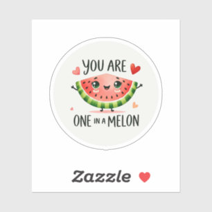 You Are One in a Melon - Cute Watermelon Sticker