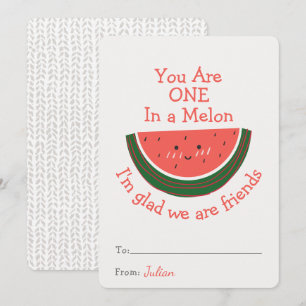 You Are One In a Melon Valentines Day Classroom
