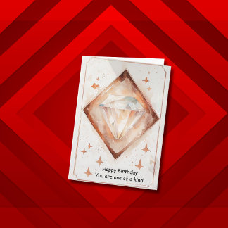 You Are One of a Kind Diamond Birthday Gift Card