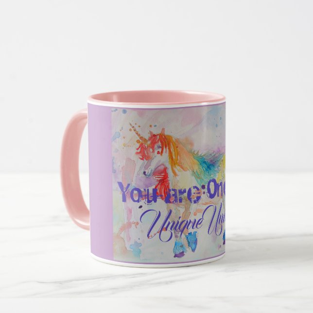 You Are One Unique Unicorn! Girls Ladies Mug (Front Left)