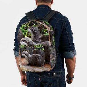 You Are Otterly Adorable, Otter Printed Backpack