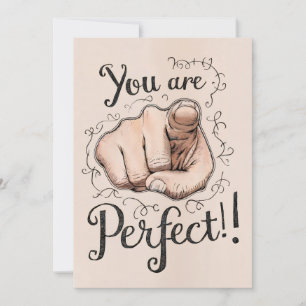 You Are Perfect Affirmation Flat Card Motivation 