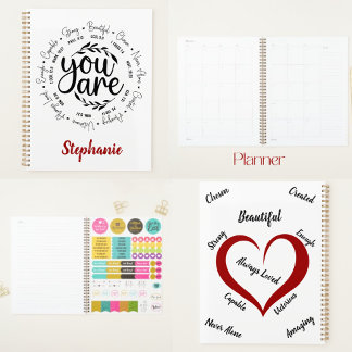"You Are" Religious Inspirational Bible Verses Planner
