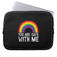 You Are Safe With Me LGBTQ Pride Month Rainbow 