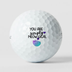 'You Are Simply Meow-gical' Cat Lovers Gift Golf Balls