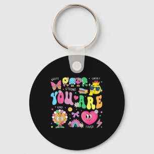 You Are Smart Brave Strong Kind Loved Motivation T Keychain