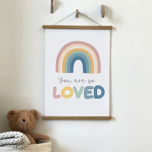 You are so loved Rainbow Baby Nursery Hanging Tapestry (Creator Uploaded)