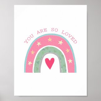 You are so loved rainbow Girls room wall art