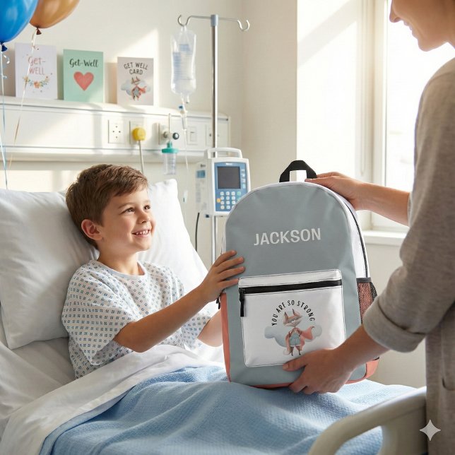 You Are So Strong Fox Backpack (Empower someone special with this personalized, "You are so strong" fox super hero backpack! )