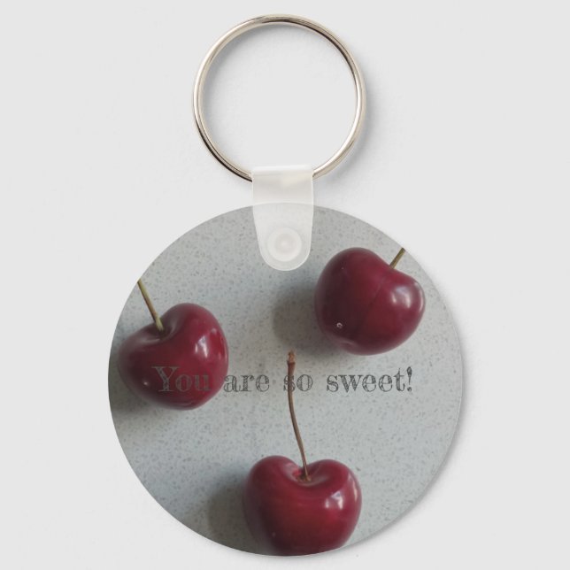 You Are So Sweet Cherry Keychain (Front)