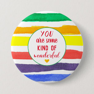 You Are Some Kind Of Wonderful Positive Words 3 Inch Round Button