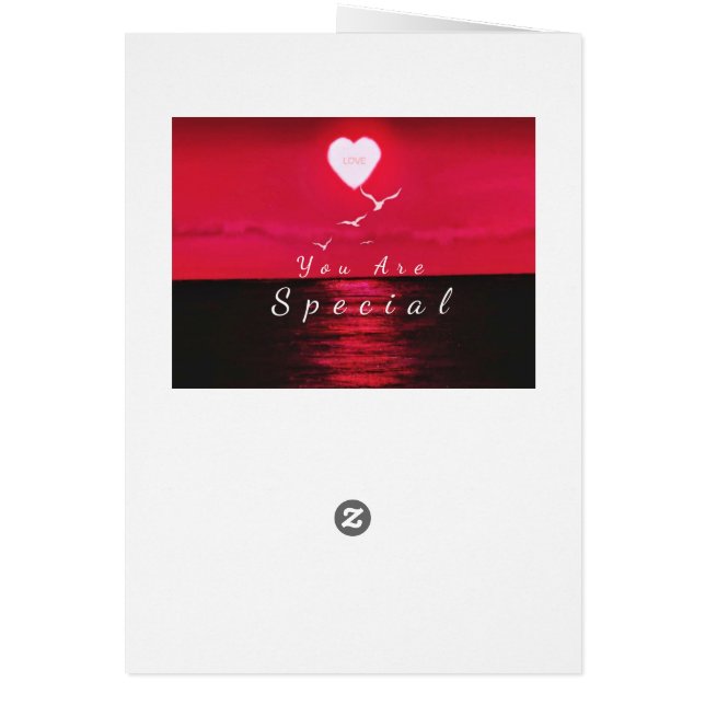 You Are Special Card Sunset Love - Add Text Name (Back)