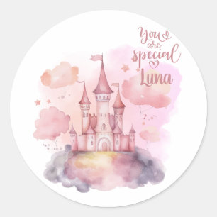 You are Special Palace Pink Cloud customizable Classic Round Sticker