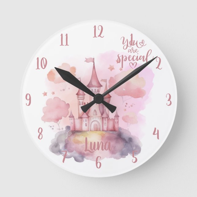 You are Special Palace Pink Cloud customizable Round Clock (Front)