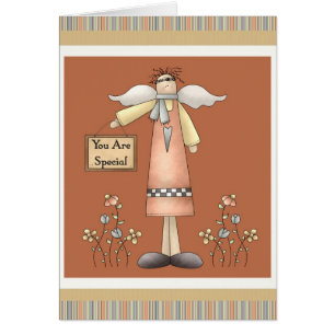 You are Special Soft Prim Angel Greeting Card