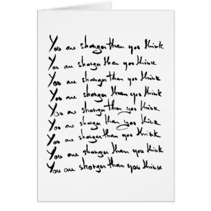 You are STRONGER than you think! quote