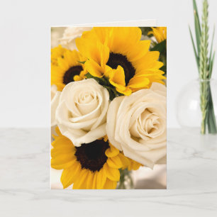 You Are Sunshine & Grace Elegant Sunflower Rose Card