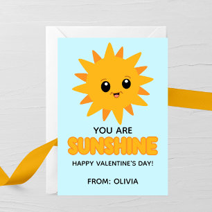 You Are Sunshine Kids Valentine Card