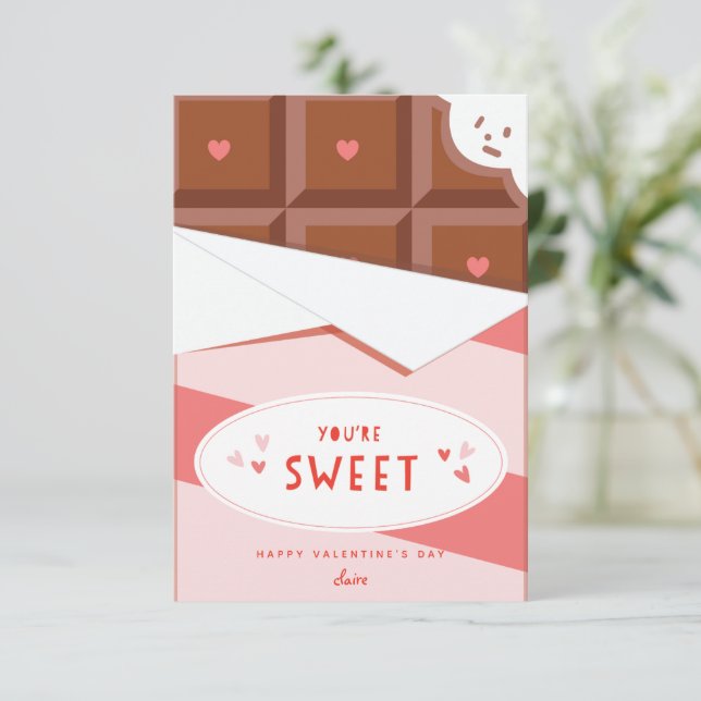 You are sweet classroom Valentine's day card (Standing Front)