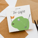 You Are Tee-rrific Golf Valentine's Day Card<br><div class="desc">This fun and very trendy card is the perfect way to wish that someone special a happy Valentine's day. The design features a golf club and ball on a green lawn wit heart flag and has stylish typography wording which is easy to personalize and will be perfect to give to...</div>