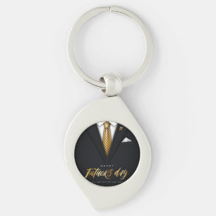 You Are the Best Dad Ever Black Gold Father's Day Keychain