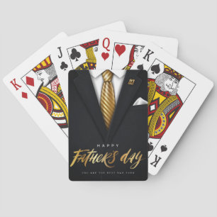 You Are the Best Dad Ever Black Gold Father's Day Playing Cards