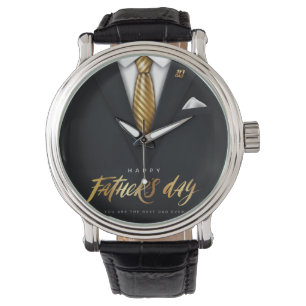  You Are the Best Dad Ever Black Gold Father's Day Watch