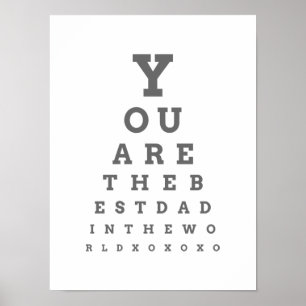 You are the Best Dad in the World eye chart