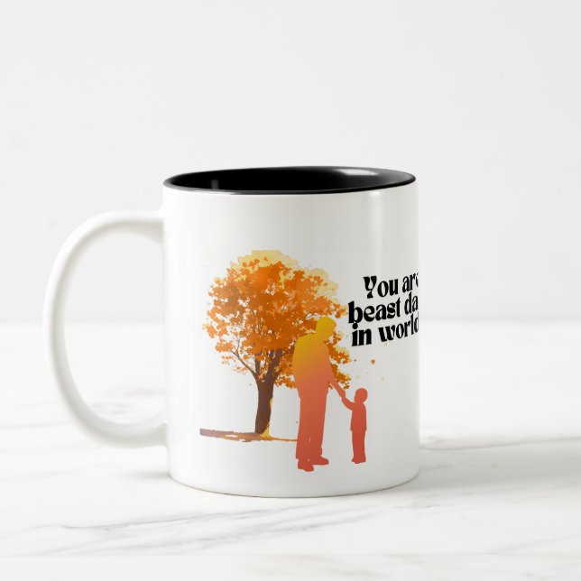 You Are the Best Dad in the World  Two-Tone Coffee Mug (Left)
