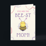 You Are The Best Mom Funny Pun Mother's Day Cute Holiday Card<br><div class="desc">Surprise your mom with this cute,  adorable greeting card! Easily add your own text by clicking on the "customize this template" option. If you have any design related questions/requests,  please do not hesitate to contact us.</div>