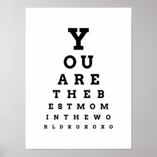 You are the Best Mom in the World eye chart
