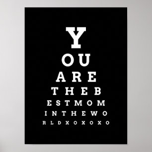 You are the Best Mom in the World eye chart